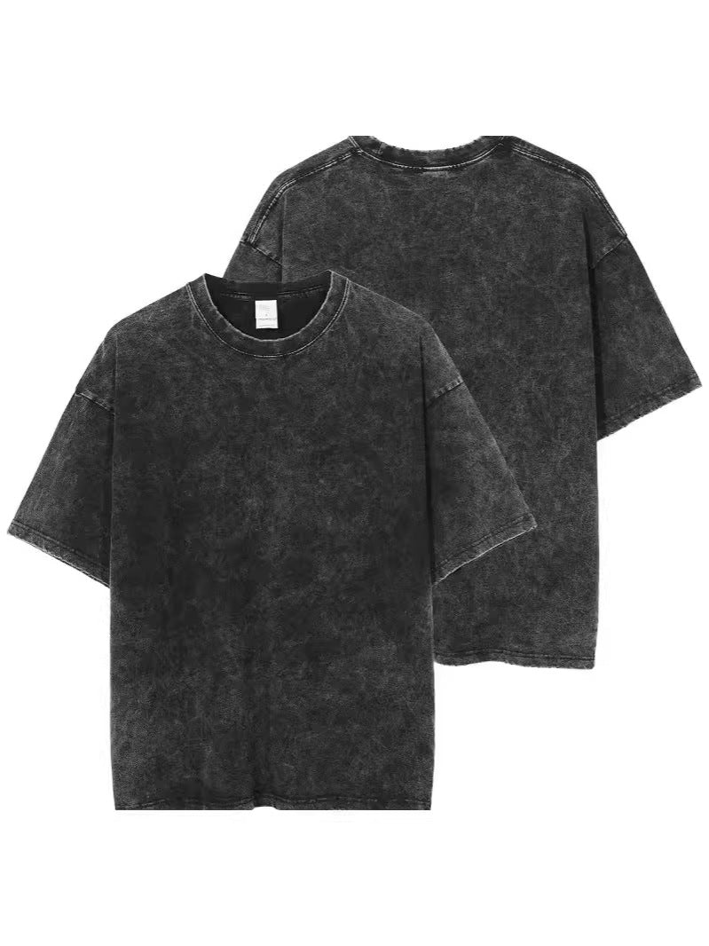Pure Cotton Washed Batik Retro T-Shirt