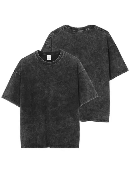 Pure Cotton Washed Batik Retro T-Shirt