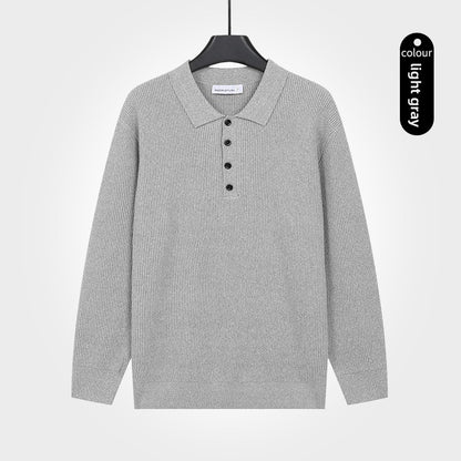 Mens Classic Polo Neck Knit Sweater