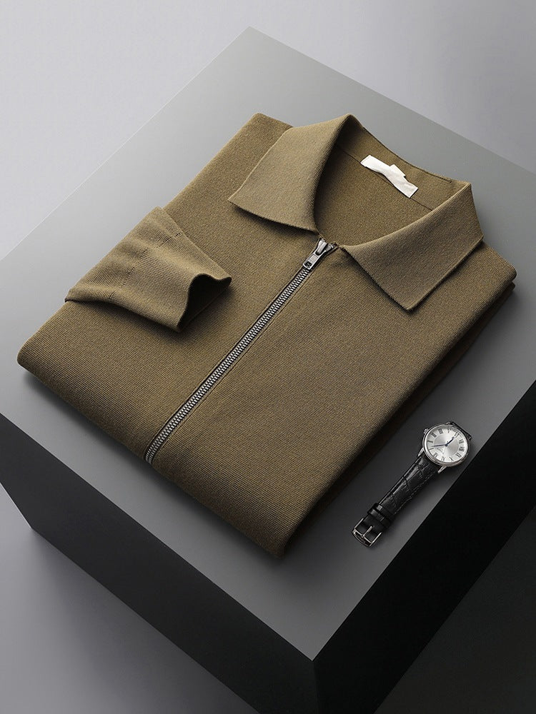 Pure Wool Knitted Cardigan for Men