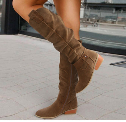 Suede High-Top Women's Boots