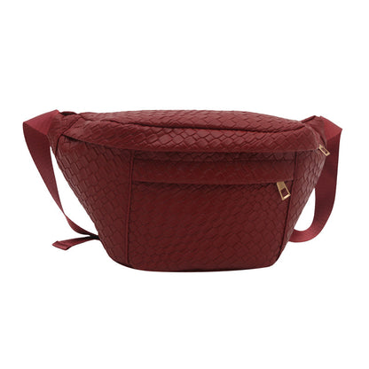 Solid-color casual chic crossbody bag
