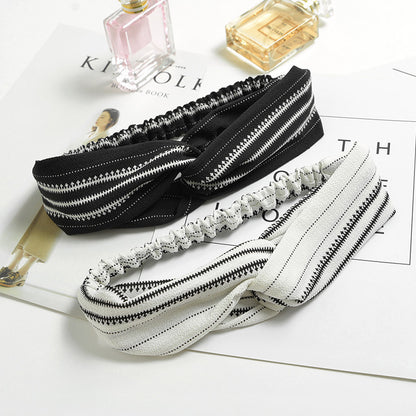 Elastische gekruiste chiffon hoofdband in Boheemse stijl