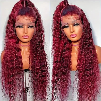 Lace Front Curly Wig Long Synthetic Hairpiece with Bangs