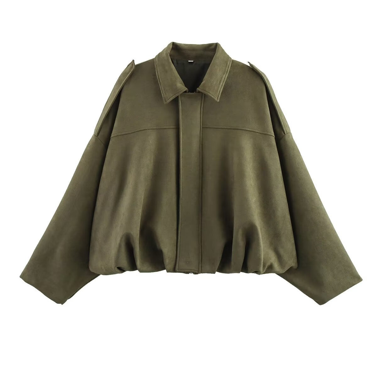 Womens Batwing Sleeve Bomber Jacket