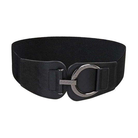 Vintage damesriem van imitatieleer met gesp