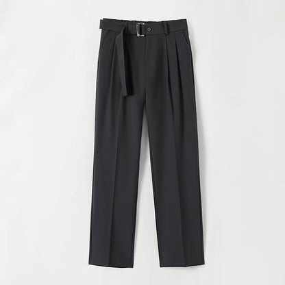 Suit Pants Men's High-End Drape Straight Leg Trousers Spring Autumn Loose Wide Leg Casual Trendy  Long Pants