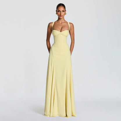 Women's Cross-Front Backless Dress
