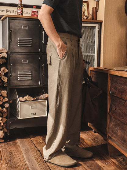 Men's Summer Lightweight Loose-Fit Straight-Leg Pants