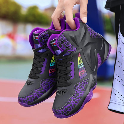 Modieuze PU-leren basketbalschoenen voor heren