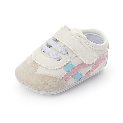 Rubberen antislipzool unisex babyschoenen met klitteband sluiting