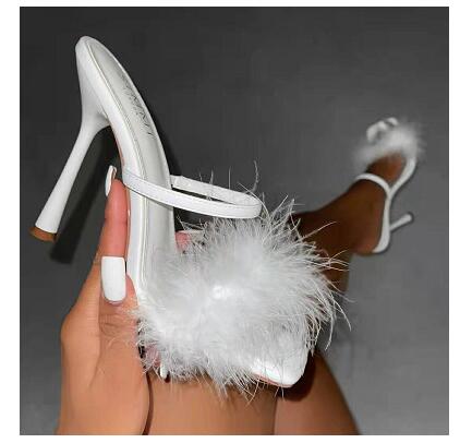 Women's Square Toe Sandals Stiletto High Heels Fashion Women's Shoes High Heel Sandals