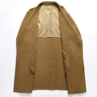 Men's Double Breasted Wool Overcoat