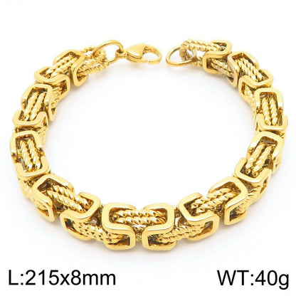 Byzantine Twist Titanium Steel Bracelet