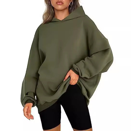 Oversized Hooded Fleece Sweatshirt for Women