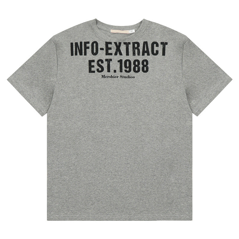 Short Sleeve T-Shirt Summer New Letter Print Casual Loose