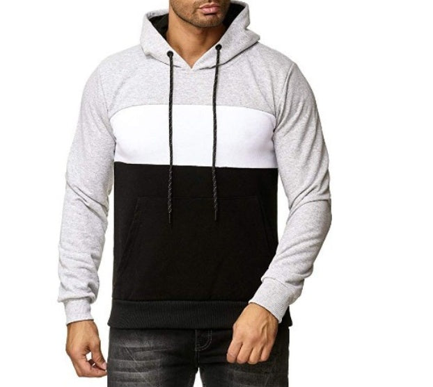 Colorblock casual hoodie voor heren