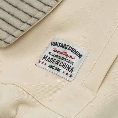 Dubbelzijdig gestreepte sweatvest met capuchon