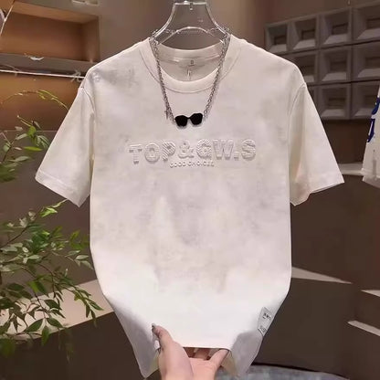 Short Sleeve Men's Tie-Dye Round Neck Versatile Leisure Half Sleeve T-Shirt