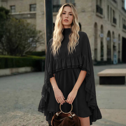 Elegant Lace Trim Dress Set