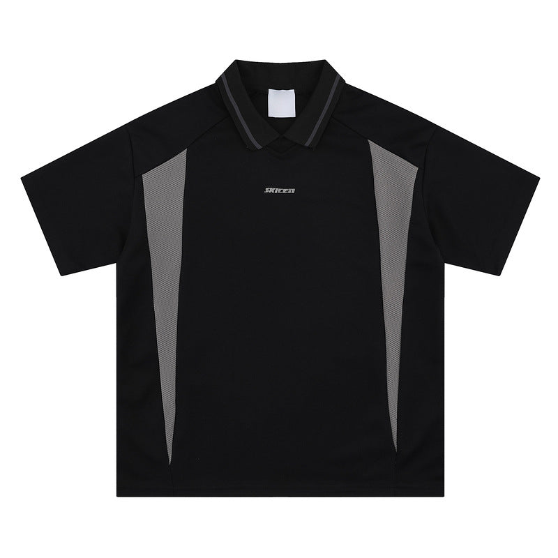 Vintage Retro Polo Shirt  Short Sleeve Summer Half-Sleeve