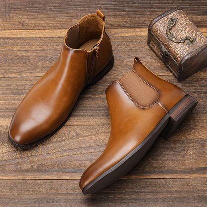 Klassieke Chelsea boots voor heren met houten hak