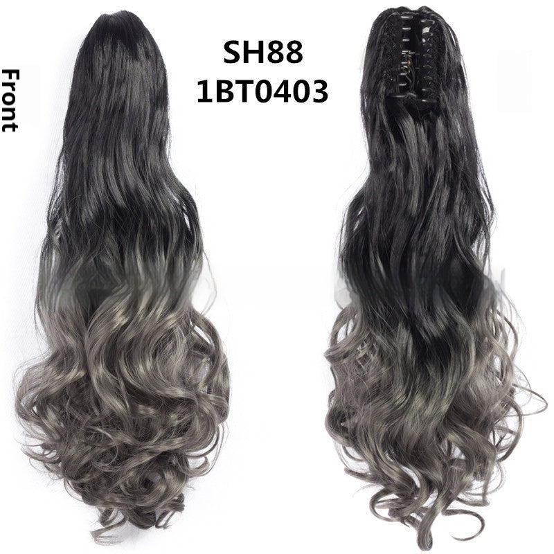 Synthetic Colorful Long Curly Hair Clip Ponytail