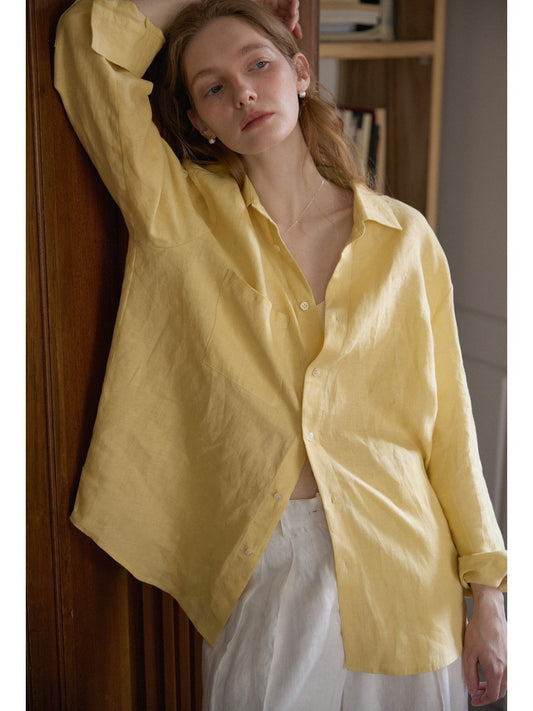 Pure Linen Long Sleeve Shirt