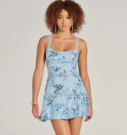 Sling Sequin Slim Fit Dress