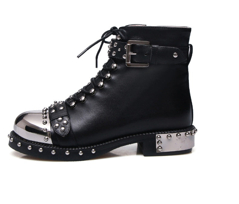 Dames Daytona-laarzen Met Studs Van Echt Leer