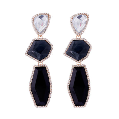New ZAA Vintage Multilayer Geometric Resin Earrings for Women Boho Statement Jewelry Holiday Party Gifts Wholesale