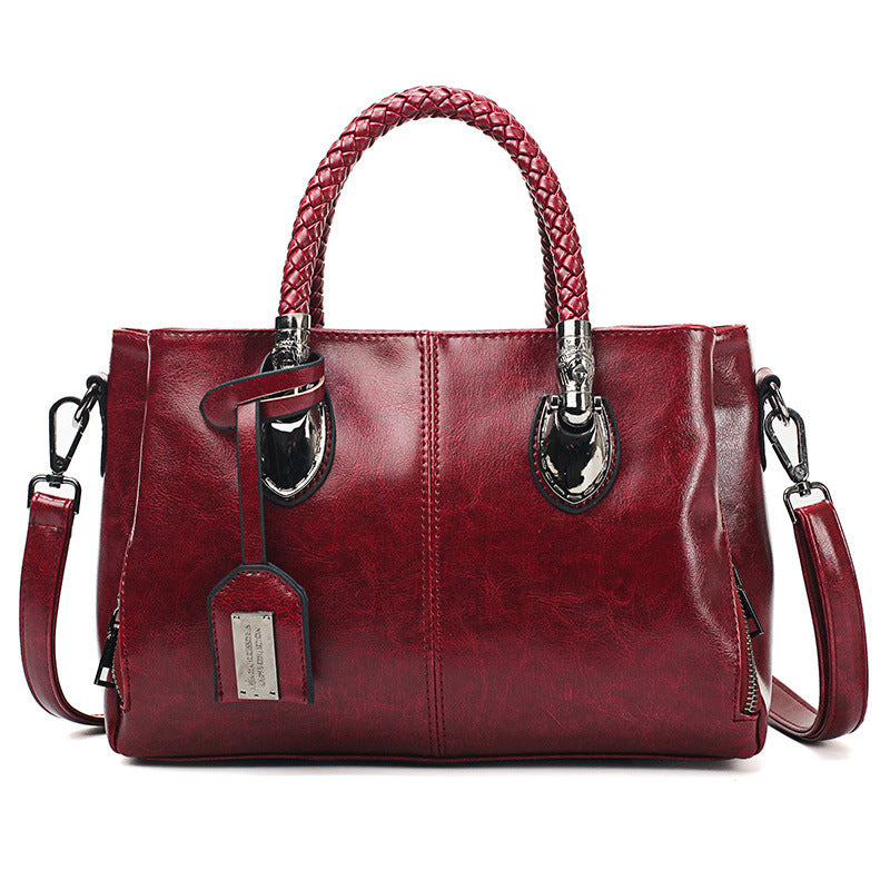 Vintage Oil Wax PU-leren luxe dames handtas