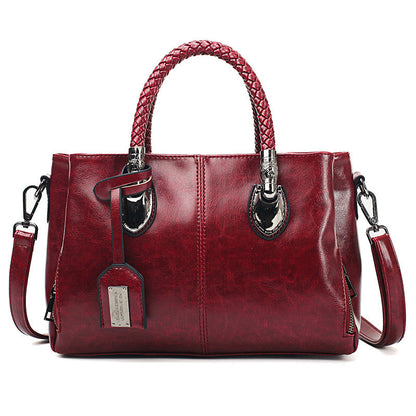 Vintage Oil Wax PU-leren luxe dames handtas