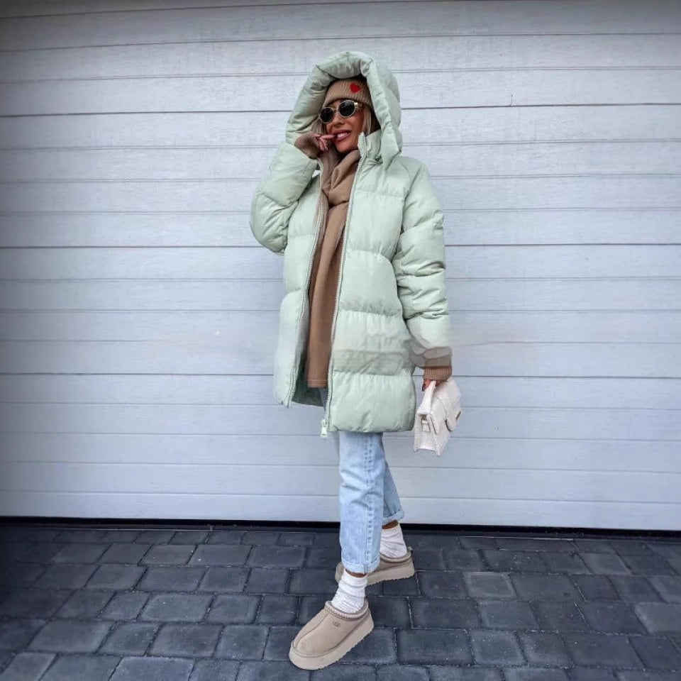 Dames pufferjas met capuchon