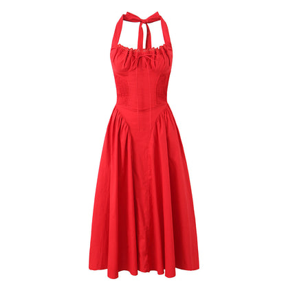 Backless mid length dress