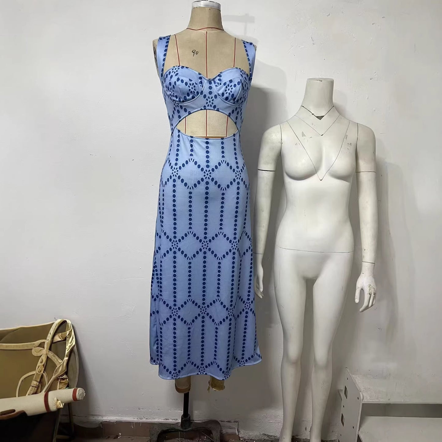 Bohemian Floral Print Tube Dress