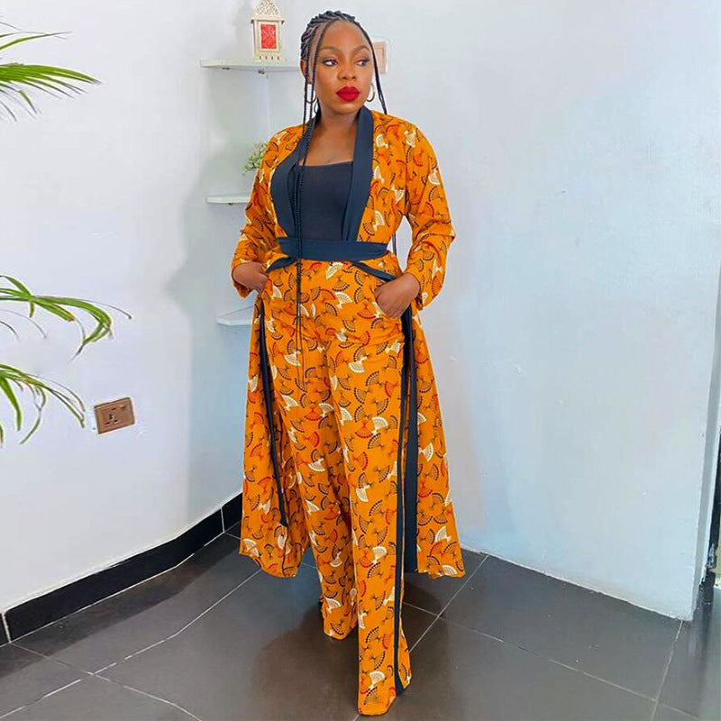 Damesmode Retro Jas Wijde Broek Pak