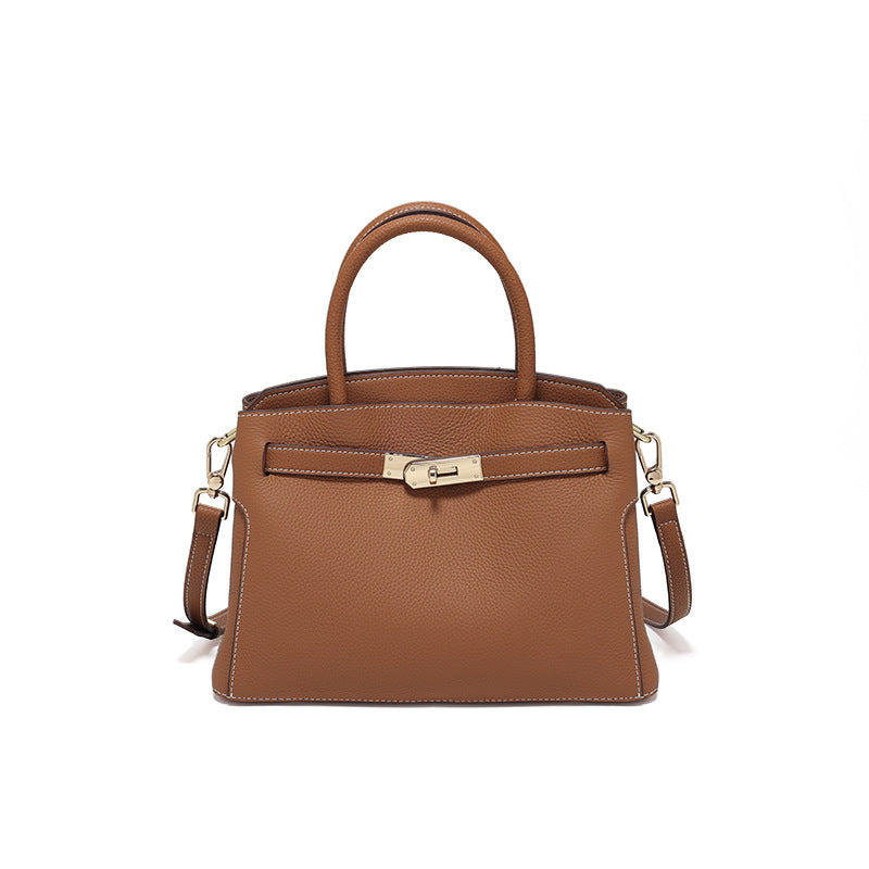 Spring and Summer TOGO first layer cowhide women's bag high-grade genuine leather bag large capacity commuter shoulder messenger bag