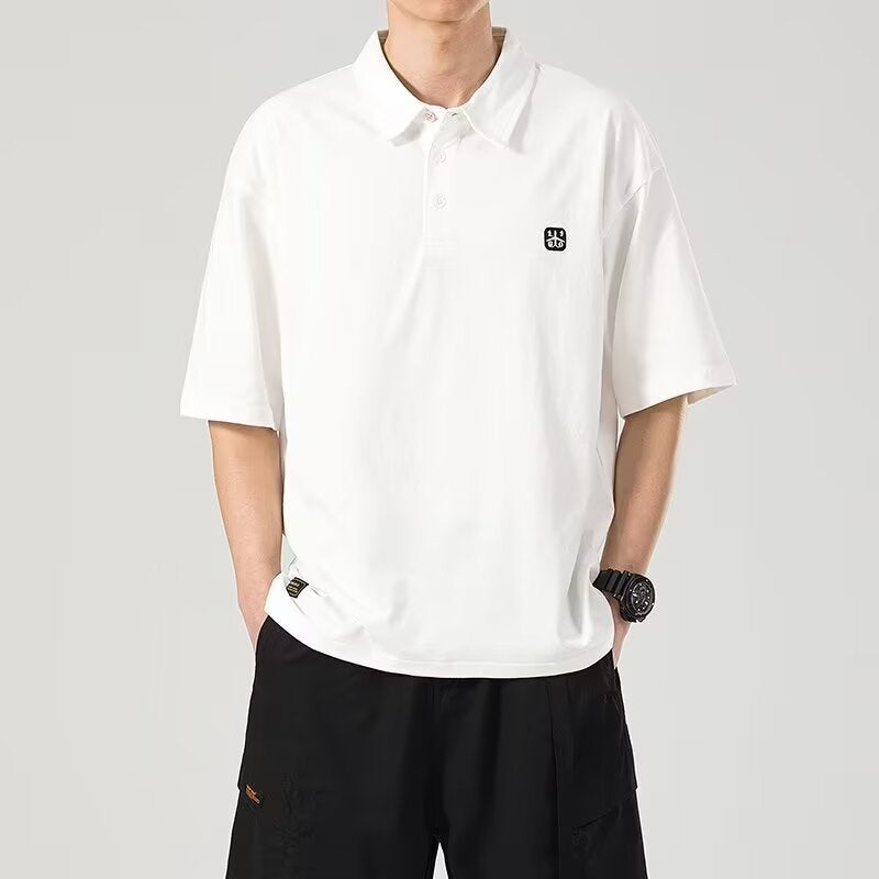 Summer minimalist lapel top polo shirt