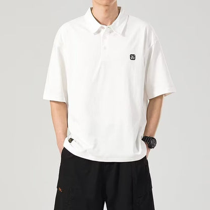 Summer minimalist lapel top polo shirt