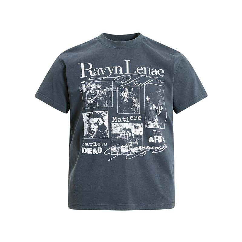 T-shirt met korte mouwen en portretprint