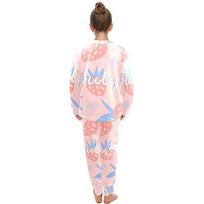 Big Girls' Crew Neck Long Pajama Set (Sets 18)