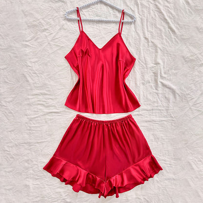 Lace up pajama set