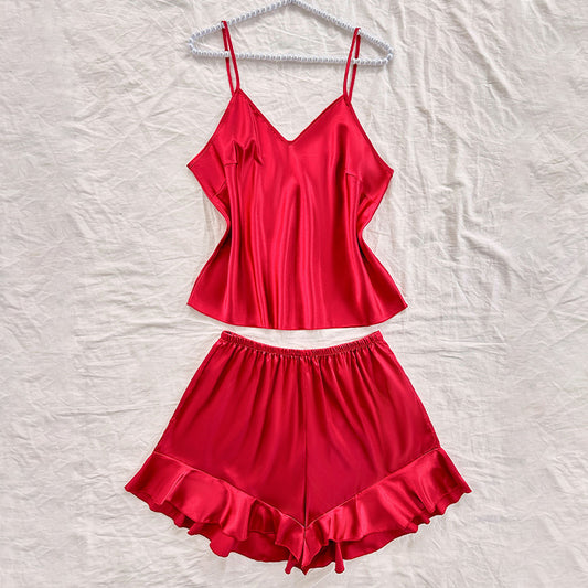 Plus size pyjamaset met ruches