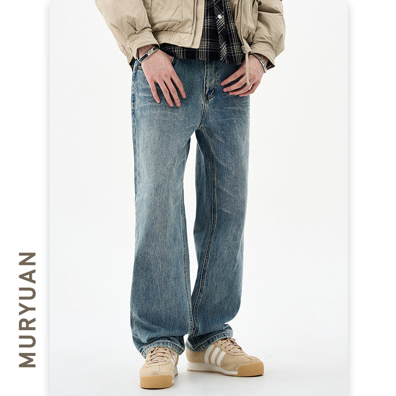 Men's Cleanfit Trendy Light Blue Jeans