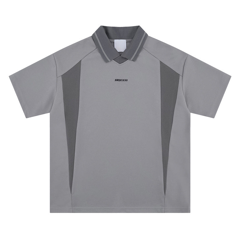 Vintage Retro Polo Shirt  Short Sleeve Summer Half-Sleeve