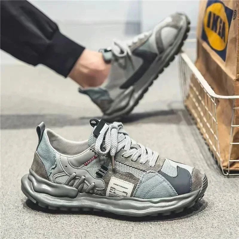 Men's Sneakers  New Casual Shoes for Men Versatile Outdoor Breathable Running Shoes Mesh Lace Up Male Flats Tenis Masculino
