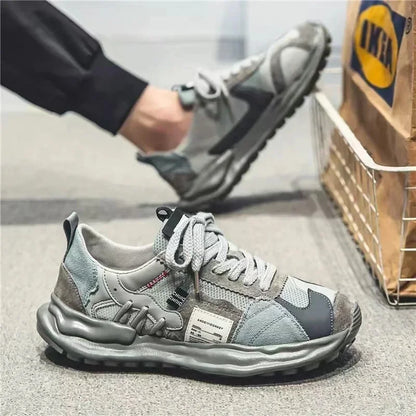 Men's Sneakers  New Casual Shoes for Men Versatile Outdoor Breathable Running Shoes Mesh Lace Up Male Flats Tenis Masculino