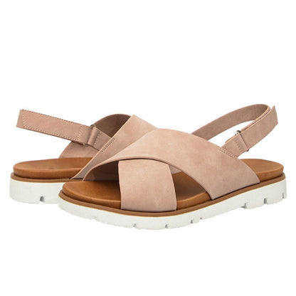Flat sandals for women's summer leisure beach soft soled vacation Roman shoes