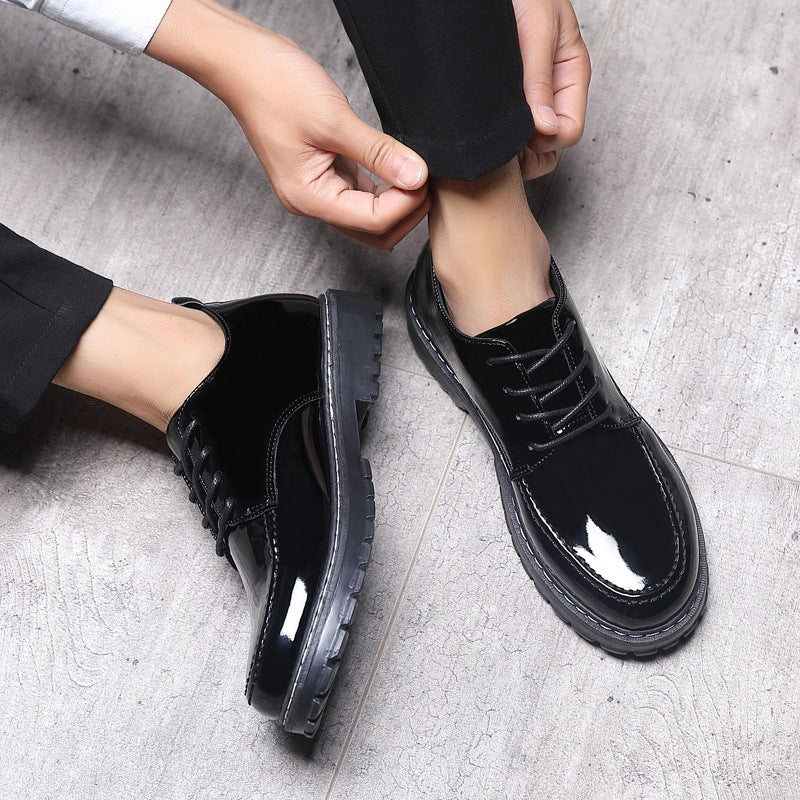 PU-lakleren veterschoenen voor heren